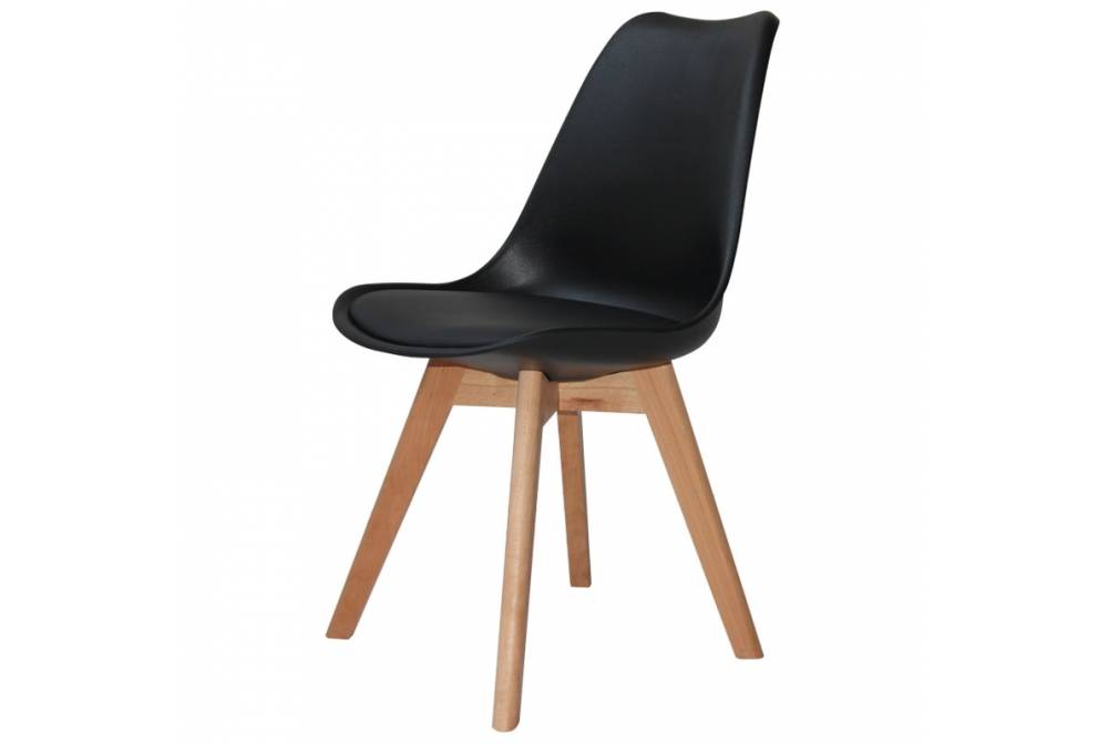 PACK 4 CHAISES NEW TOWER WOOD NOIRES - Chaise Tower 