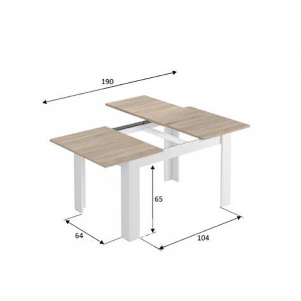 TABLE À MANGER EXTENSIBLE NORDIK - Tables en Bois 