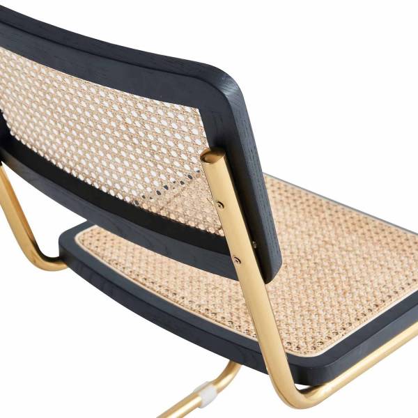 CHAISE ZULMA NATUREL GOLD  BLACK WOOD - Chaises en bois 