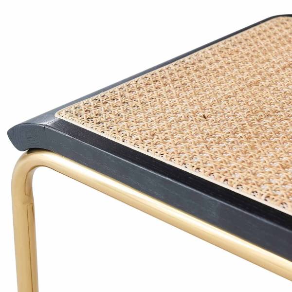 CHAISE ZULMA NATUREL GOLD  BLACK WOOD - Chaises en bois 