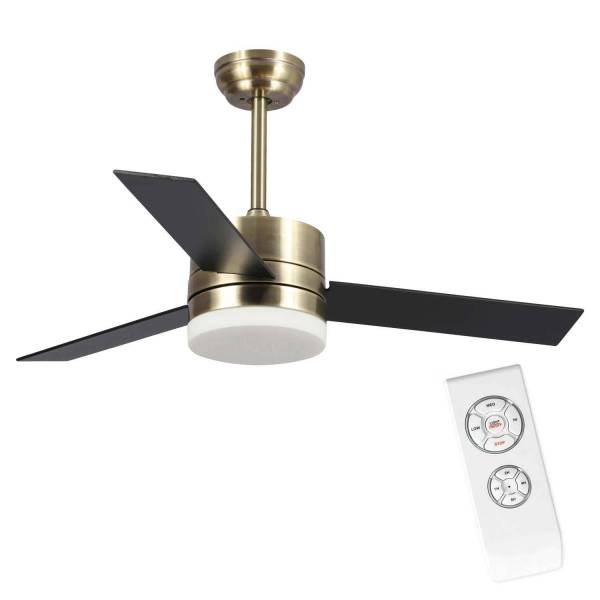 VENTILATEUR A 3 PALES EN BOIS LED 16W AINSA ALUMINIUM