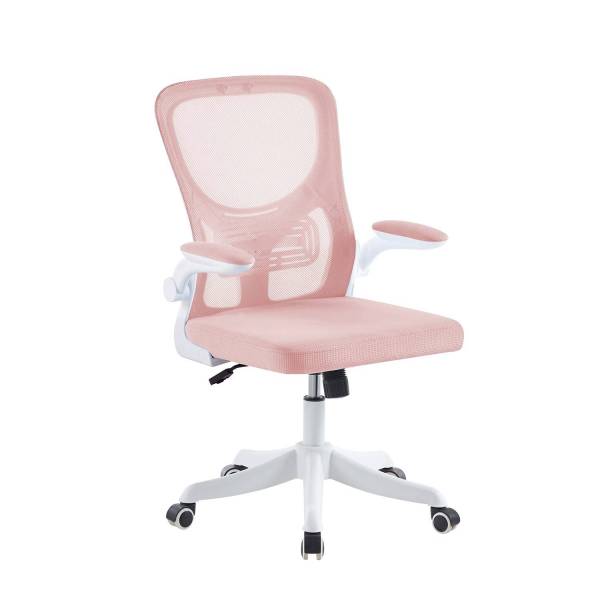 Chaise de bureau enfant à roulettes - rose