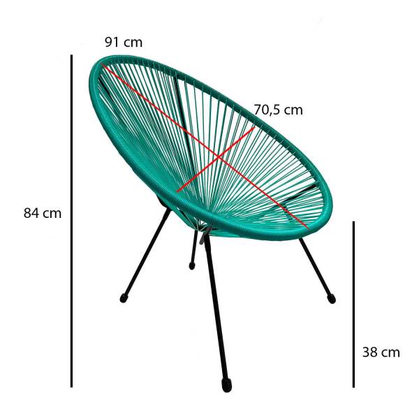 PACK 2 CHAISES ACAPULCO TURQUOISE - Packs de Chaises 